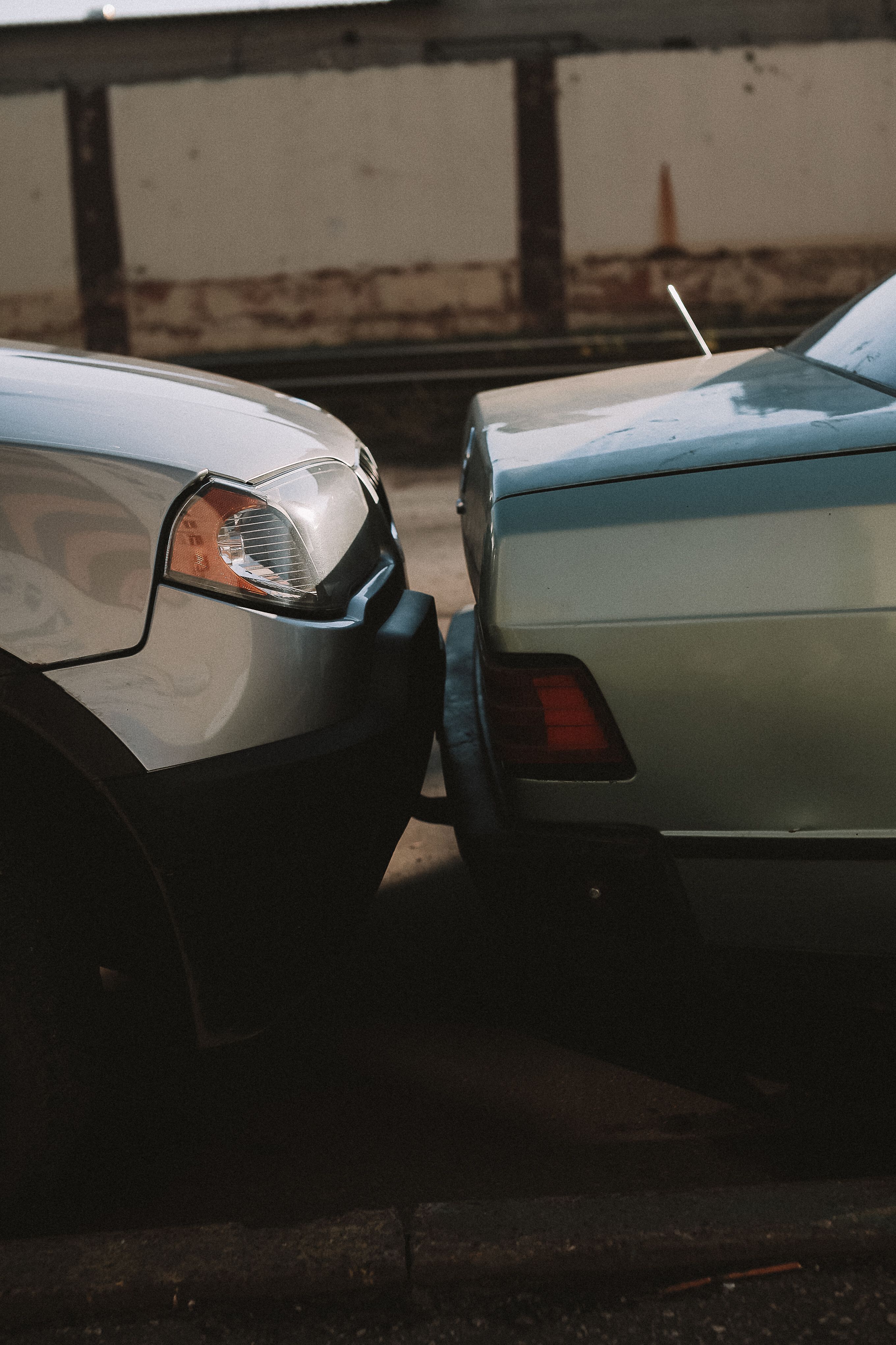 Damaged vehicle after a collision