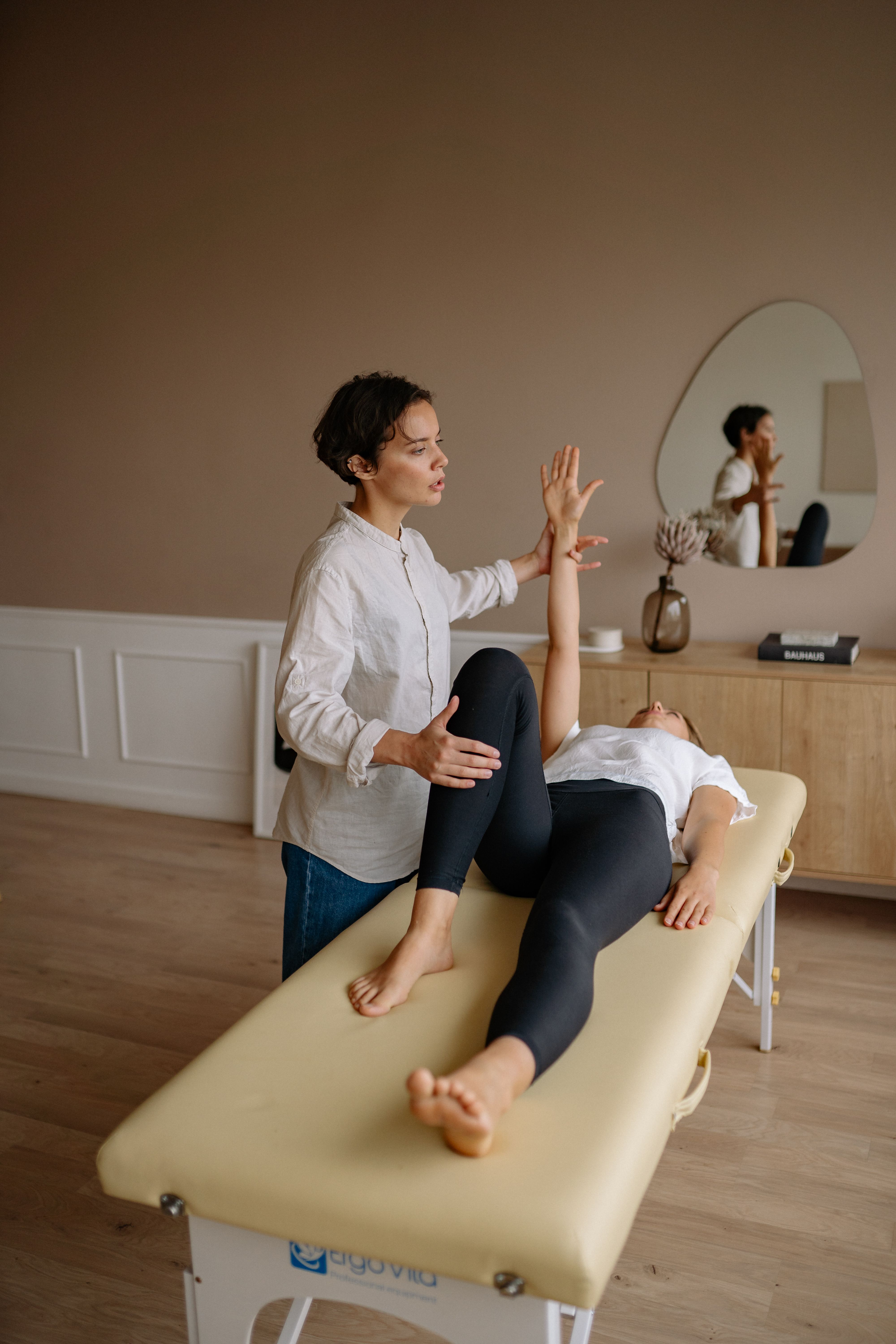 Client participating in rehabilitation